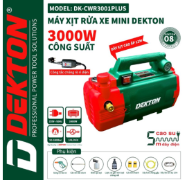 Máy Xịt Rửa Dekton DK 3001 PLUS ( 3000 W) - Chỉnh Áp