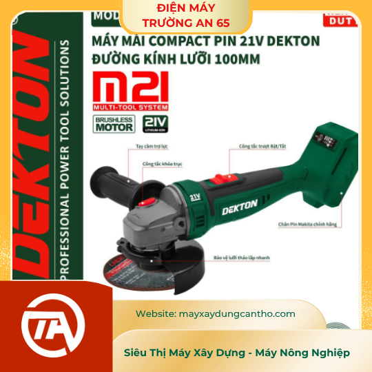 Máy Mài Góc Pin Dekton M21-AG 100 CP - chưa gồm pin sạc