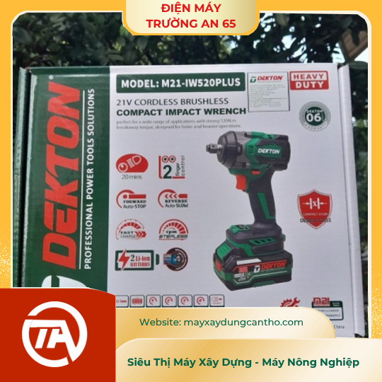 Máy siết bulong Dekton M21-IW520 PLUS ( chưa pin và sạc)