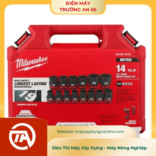 Bộ đầu khẩu 14pcs 49-66-7013 Milwaukee
