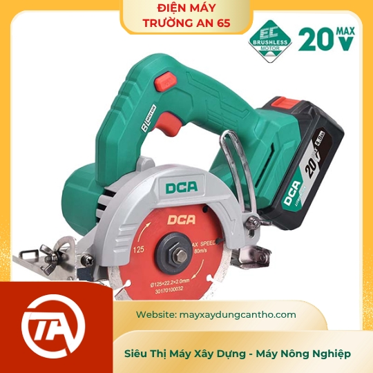 Máy cắt gạch dùng pin 20V DCA ADZE125DM (1 Pin 4.0Ah & Sạc)