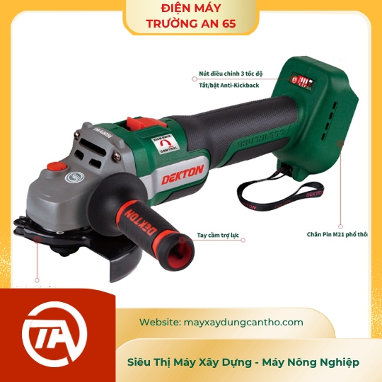 Máy mài góc dùng pin 21V Dekton M21-AG9600PRO (Chưa Pin & Sạc)