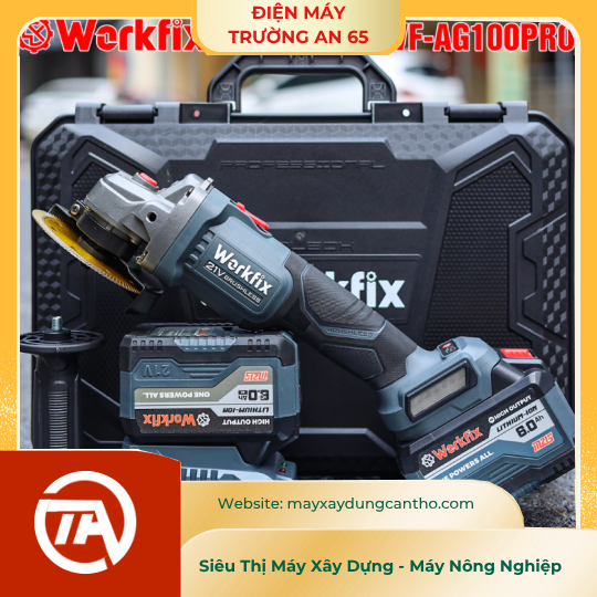 Máy Cắt Mài WORKFIX WF-AG100PRO, 15cell - 3 Mức Chỉnh Tốc - Antikickback