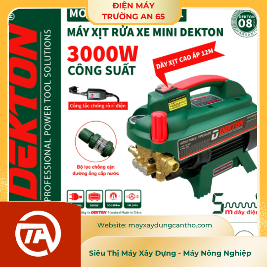 Máy Rửa Xe Có Chỉnh Áp Dekton DK-CWR3001