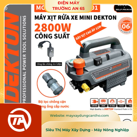 Máy rửa xe mini Dekton DK-CWR2801 (2.800W - chống giật)