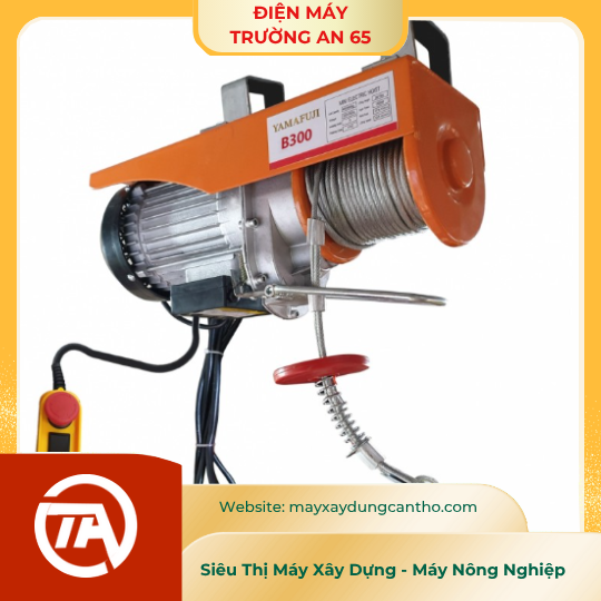 Máy tời điện mini Yamafuji B1200 (đạt tải 100% cáp dài 30m)