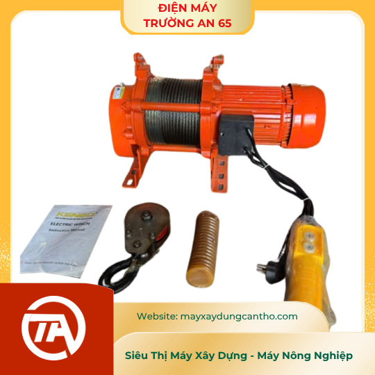 Tời điện KENBO KCD750/1500, cáp 30M, điện áp 220V, 470/940kg