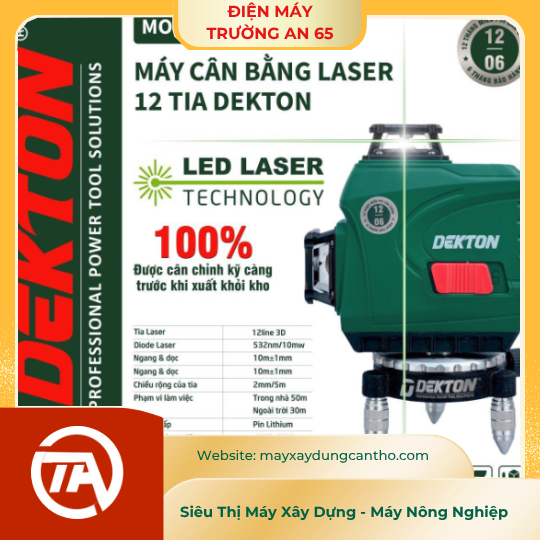 Máy cân mực laser 12 tia xanh DEKTON DK-LS1201